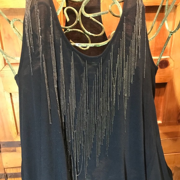 💔HAUTE HIPPIE racer back chain fringe top💔 - Picture 5 of 5